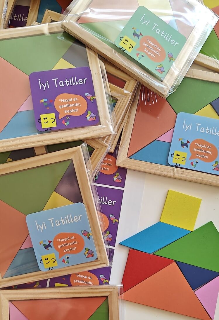 Ahşap Tangram 16 cm