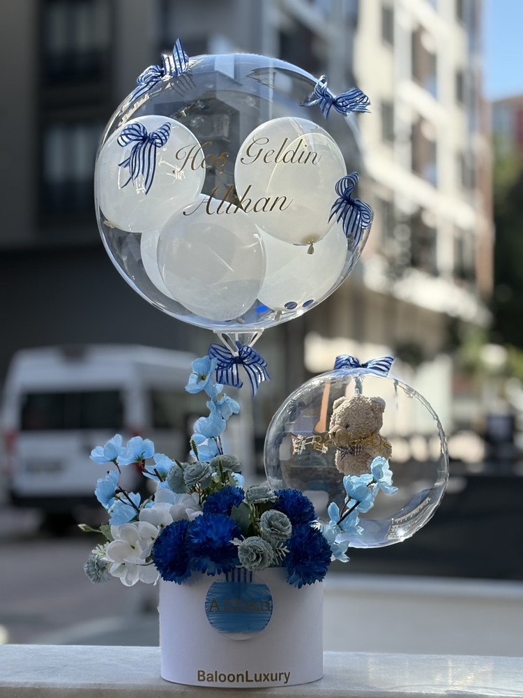 Premıum balon kutusu Mavi