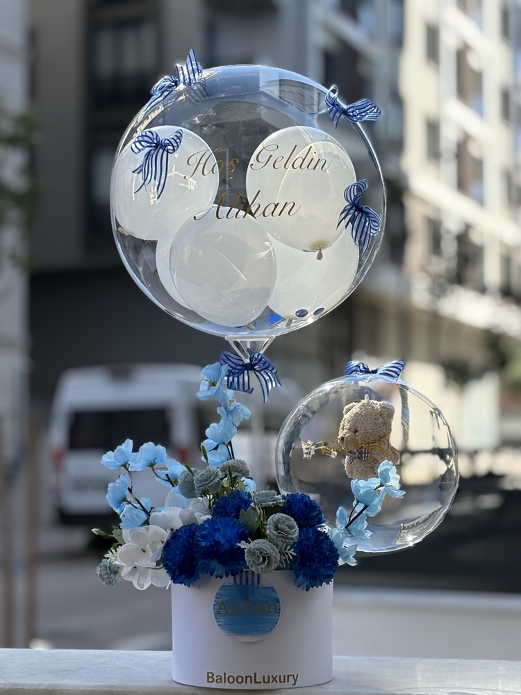 Premıum balon kutusu Mavi