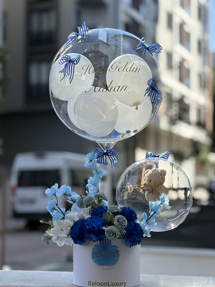 Premıum balon kutusu Mavi