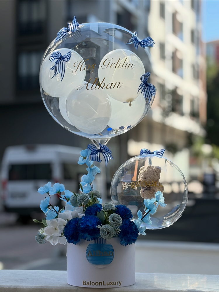 Premıum balon kutusu Mavi