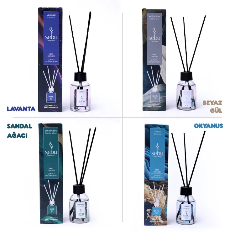 Sebu Premium Çubuklu Ortam Kokusu ve Oda Parfümü – 50 ml