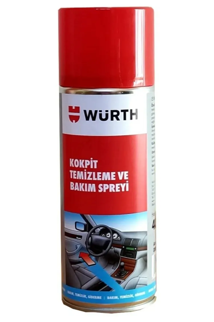 Würth Profesyonel Kokpit Temizleme ve Yenileme Spreyi – 400 ml Araç İçi Torpido Bakımı