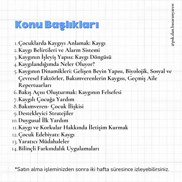 Çocuklarda Kaygıyı Anlamak | Kayıttan İzle: