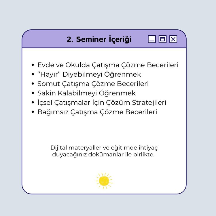 Çocuklarda Duygu Regülasyonu ve Çatışma Çözme Becerileri | Kayıttan İzle :