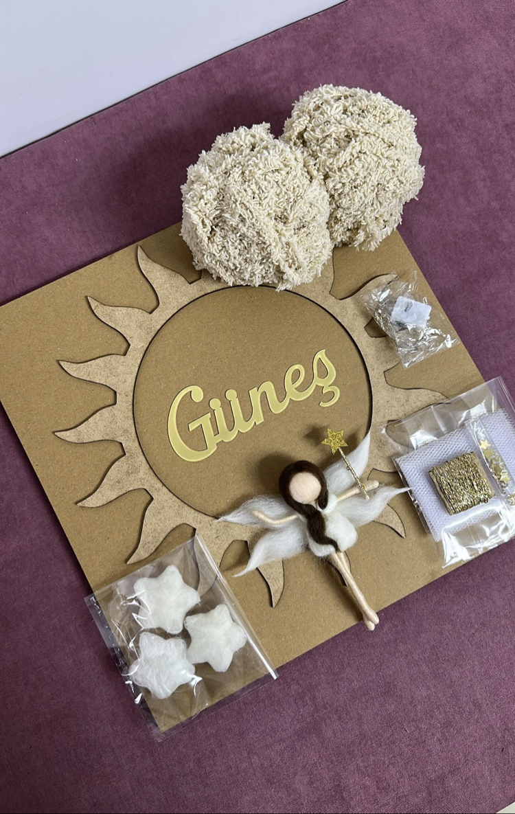Güneş model - kendin yap kapı süsü seti
