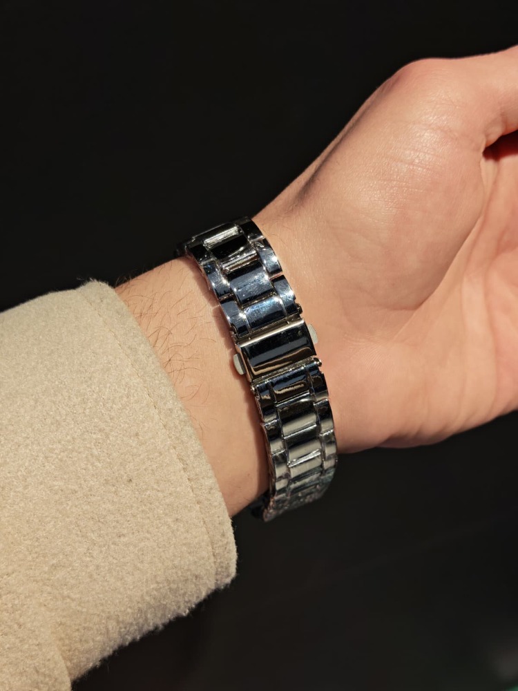 Rolex-Yeşil Saat Gümüş Detaylı