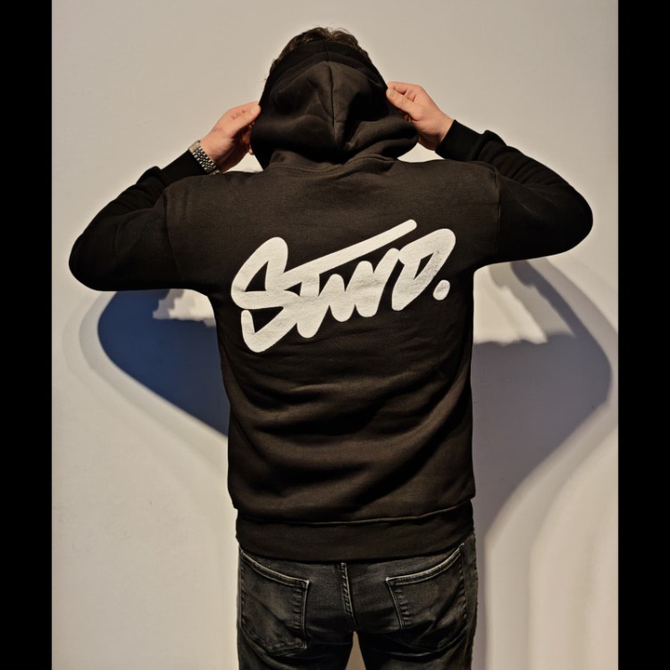 Stwd Kapüşonlu Sweatshirt–Siyah