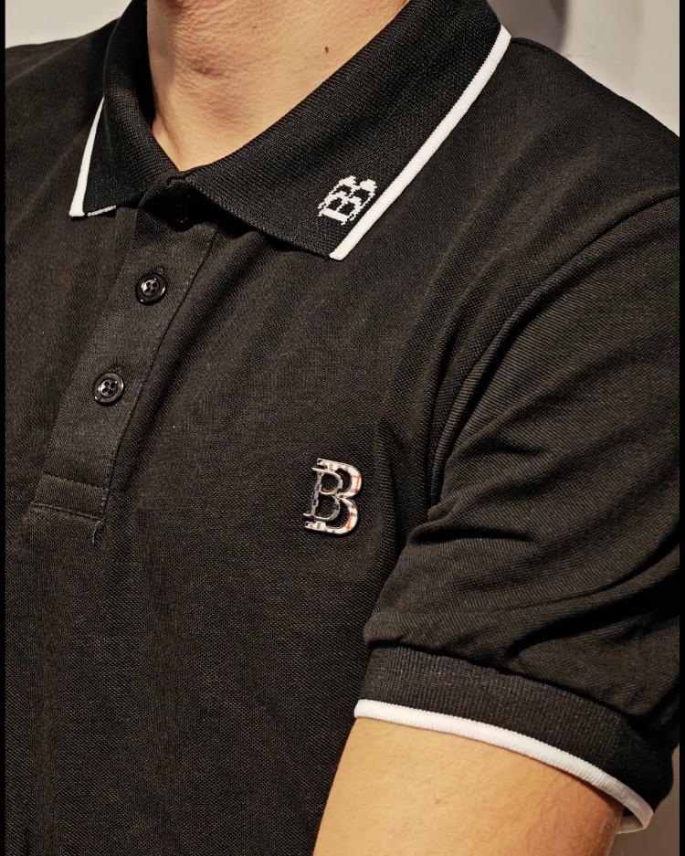 Premium Polo Yaka Tişört-Siyah