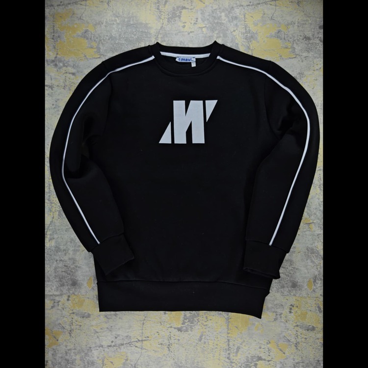 Mavi Sweatshirt-Siyah