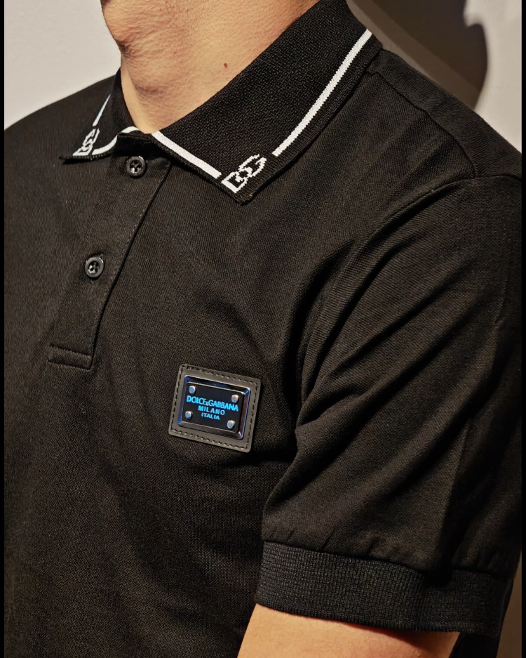 Premium DG Polo Yaka Tişört-Siyah