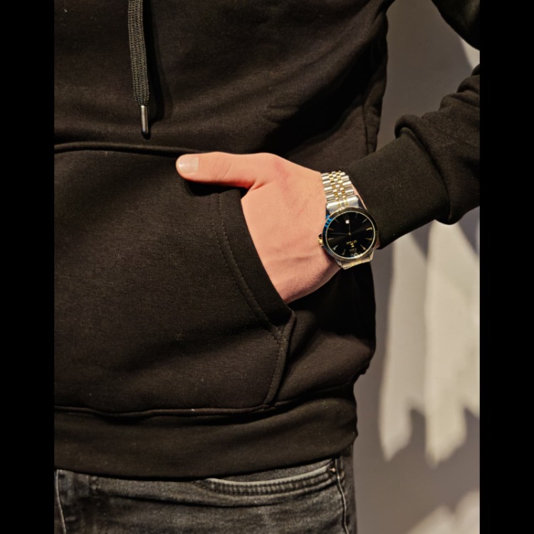 Stwd Kapüşonlu Sweatshirt–Siyah