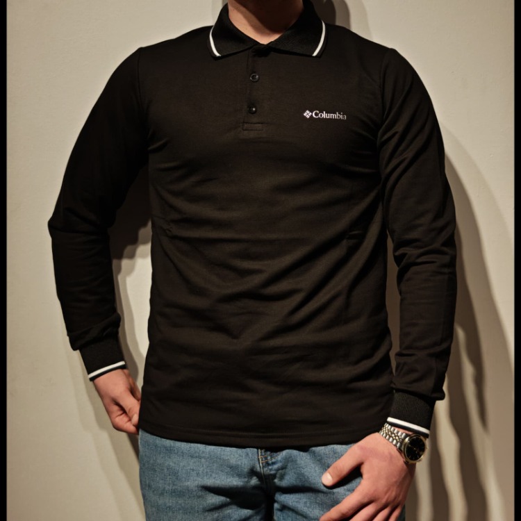 Columbia Polo Yaka Sweatshirt–Siyah