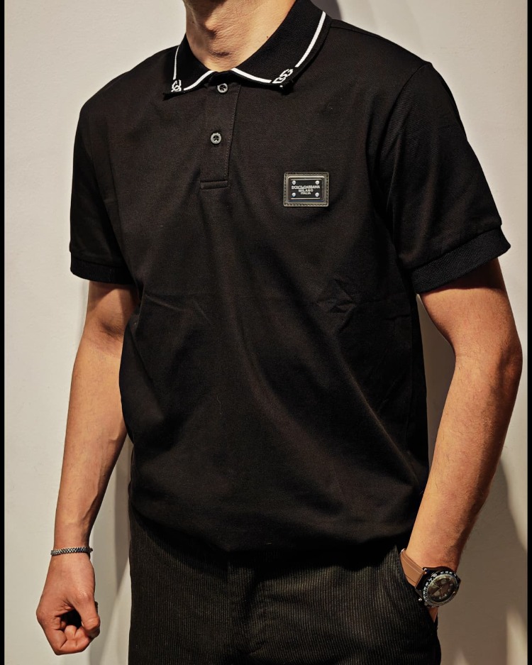 Premium DG Polo Yaka Tişört-Siyah