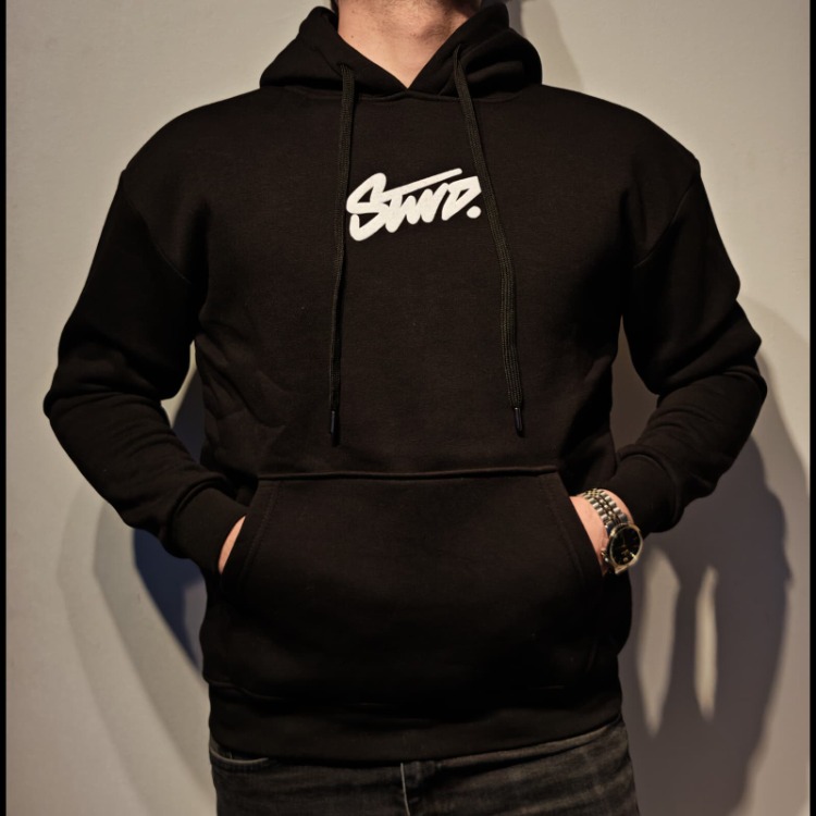Stwd Kapüşonlu Sweatshirt–Siyah