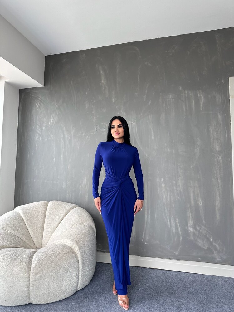 SAKS ÇOK ÇEŞİT BAĞLAMALI ELBİSE 