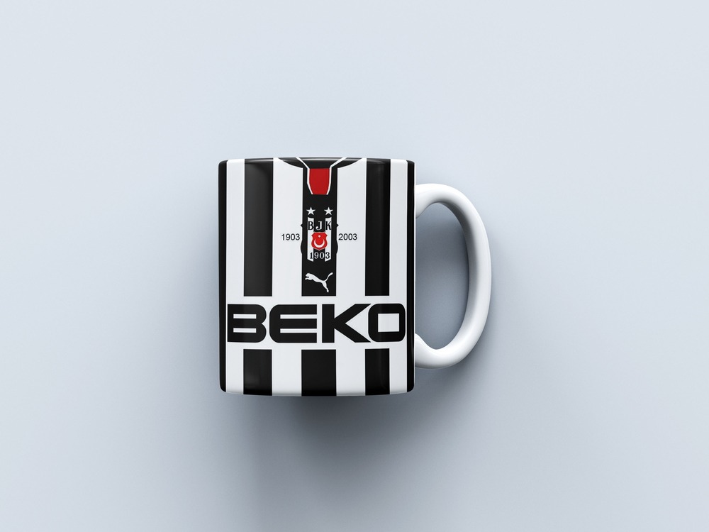 Beşiktaş 100. Yıl Forma Tasarımlı Kupa Bardak