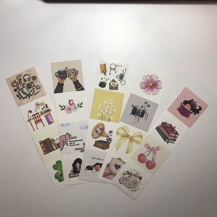 5 Yaprak (20’li) Özel Tasarım Sticker 