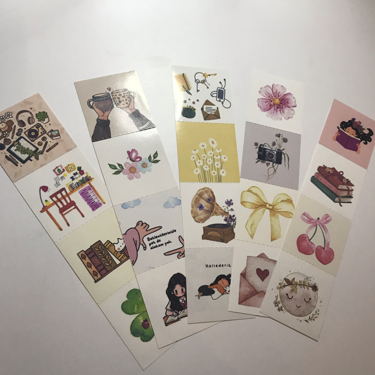5 Yaprak (20’li) Özel Tasarım Sticker 
