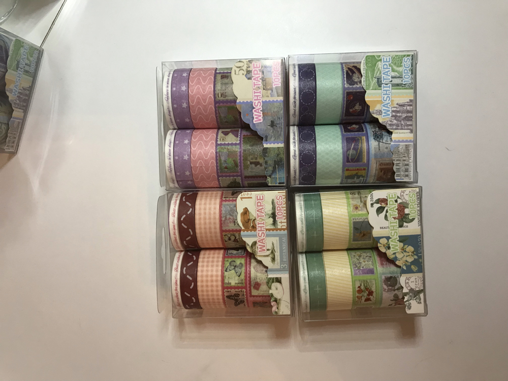 Retro Vintage Desenli Washi Tape 10’lu Set 