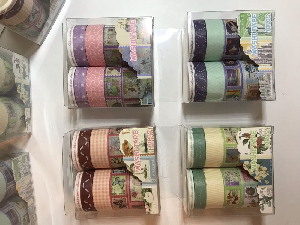Retro Vintage Desenli Washi Tape 10’lu Set 