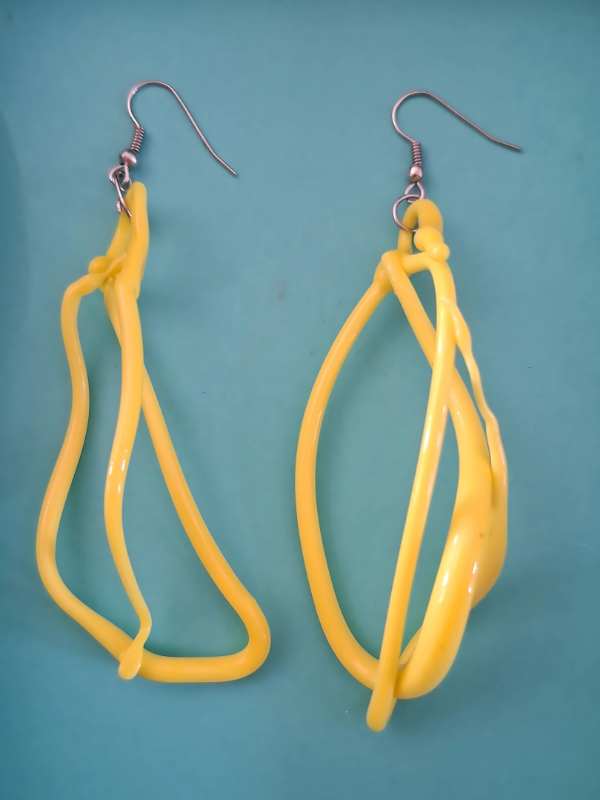 Sari Murano Cam Küpe