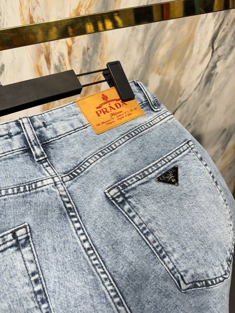 Prada Buz Mavisi Jean