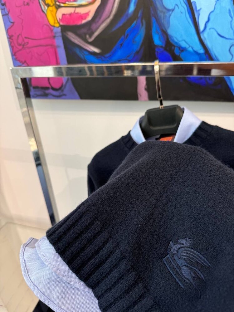 Etro Lacivert Yün Kazak