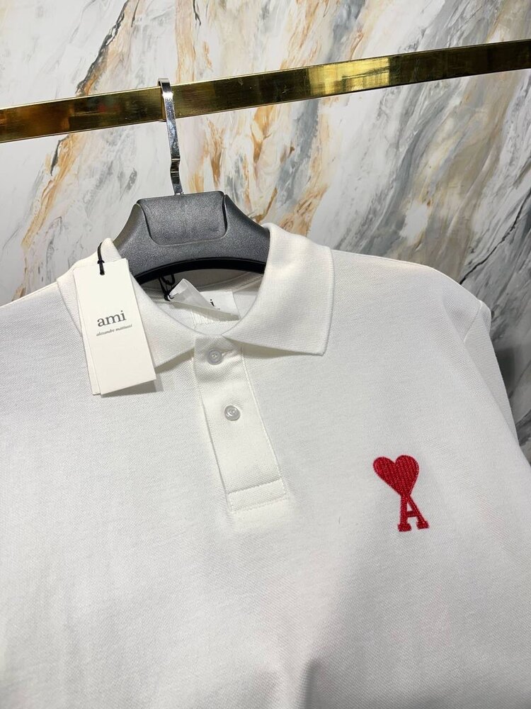Ami Paris Polo Yaka Beyaz