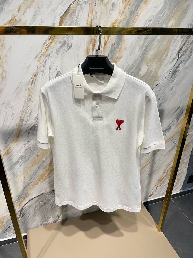Ami Paris Polo Yaka Beyaz