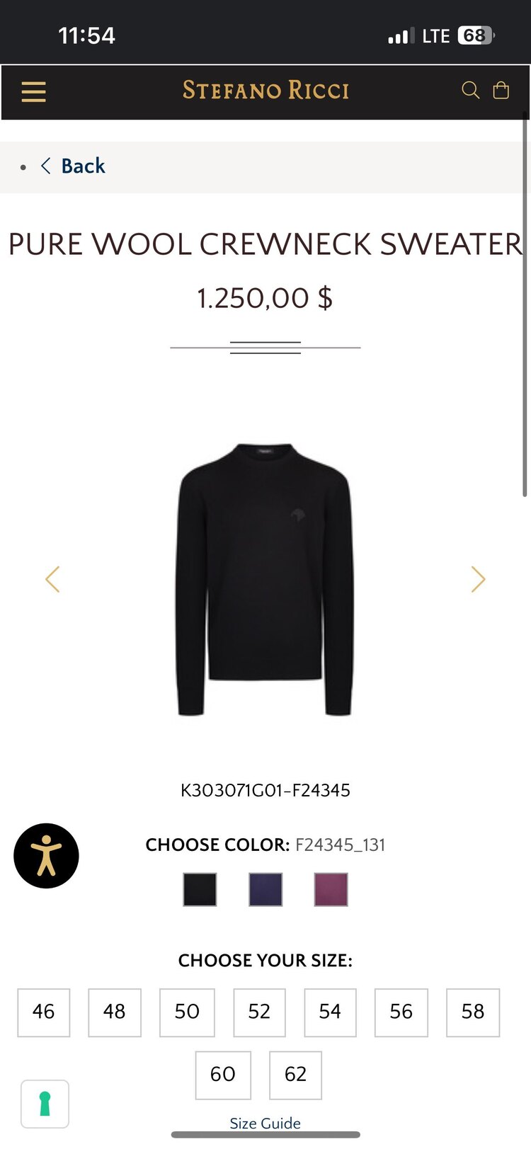 Stefano Ricci Siyah Triko Slim Fit