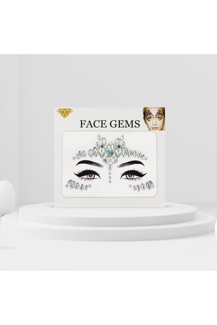 Kendinden Yapışkanlı Parlak Kristal Yüz Taşı Face Sticker