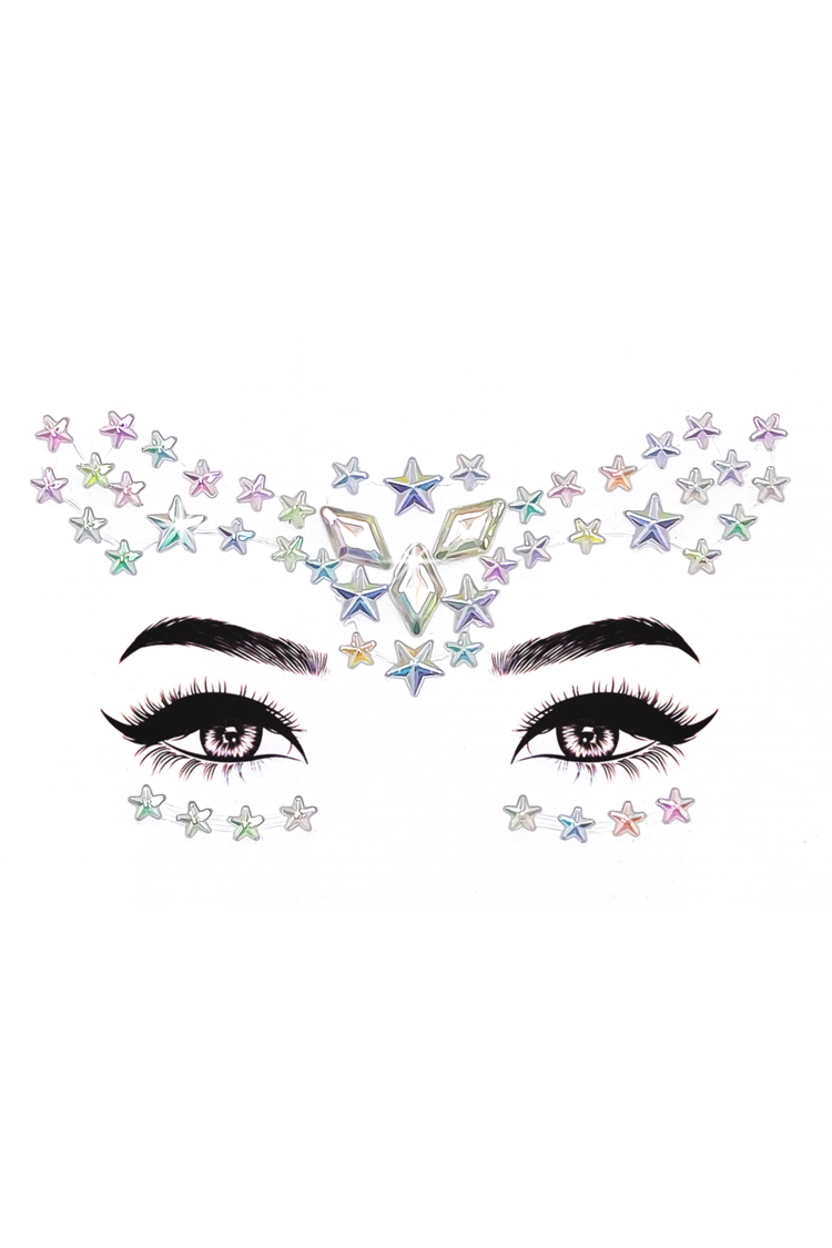 Holografik Yıldız Yüz Ve Vücut Taşı Face Gems