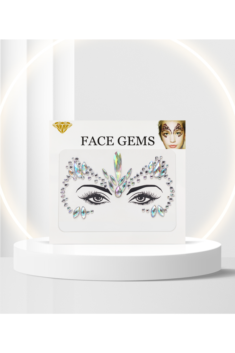 Cleopatra Işıltılı Holografik Festival Yüz Taşı Face Sticker