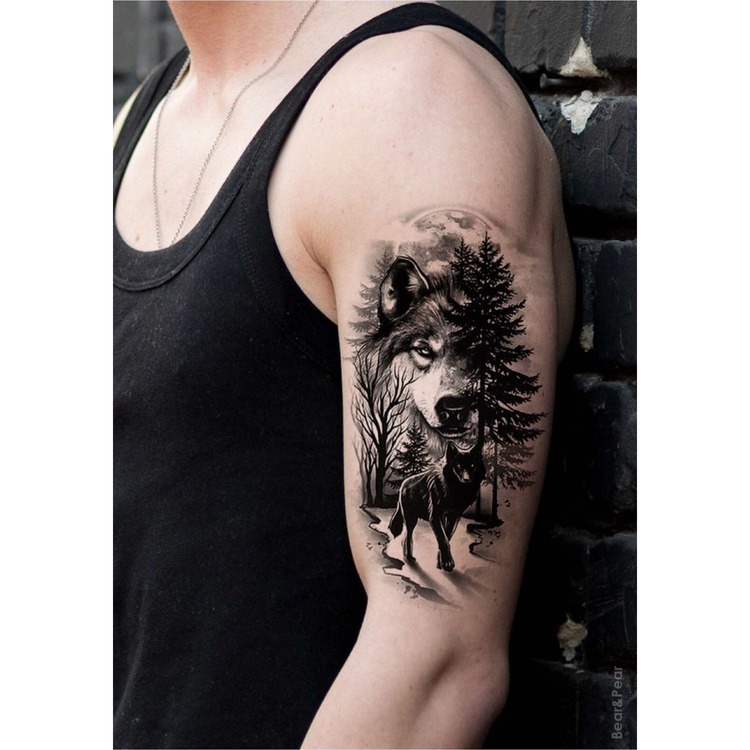  Yalnız Kurt Geçici Kurt Dövmesi Wolf Tattoo