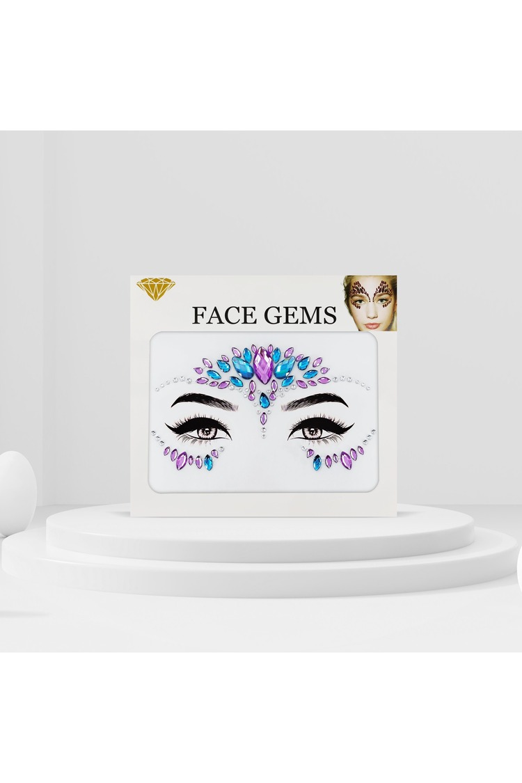 Mermaid Kendinden Yapışkanlı Kristal Yüz Taşı Renkli Face Sticker