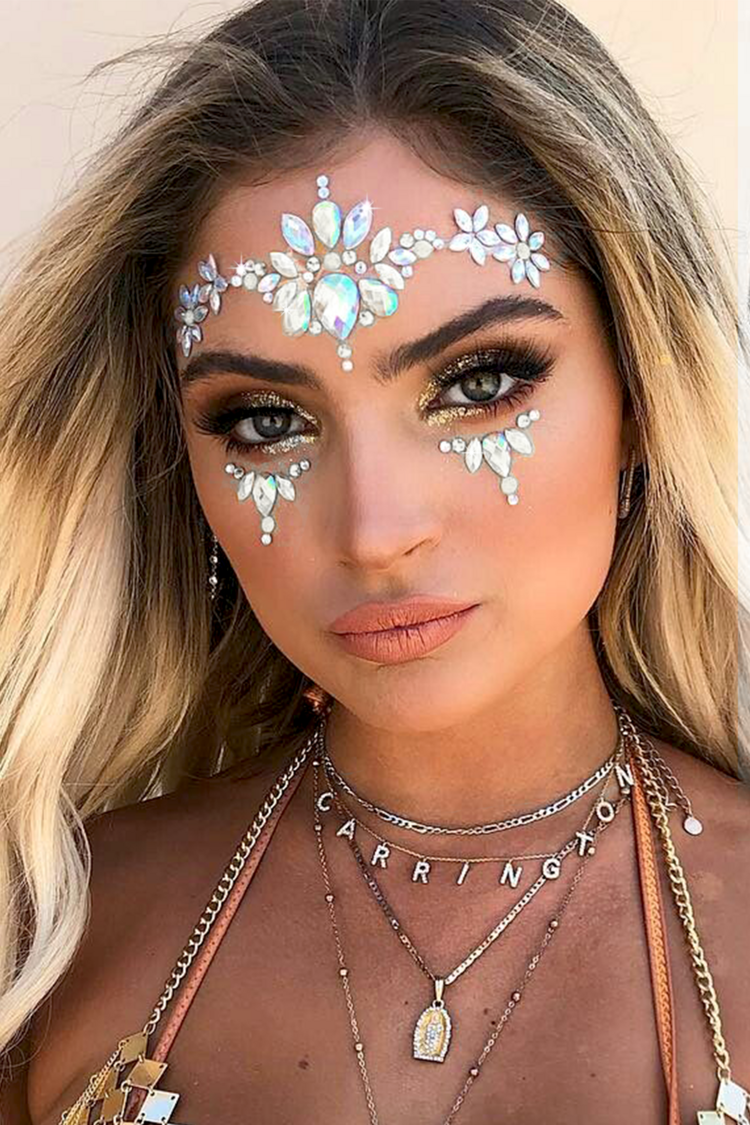 Daisy Işıltılı Holografik Yüz Taşı Face Gems Sticker