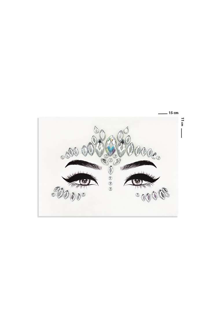 Kendinden Yapışkanlı Parlak Kristal Yüz Taşı Face Sticker