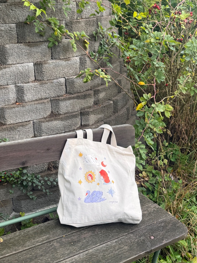 Swan Diaries Tote Bag (Sticker Hediyeli)