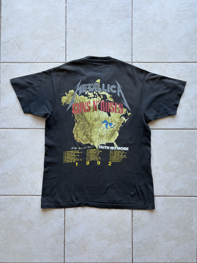 1992 Metallica GNR Tour Tee Large