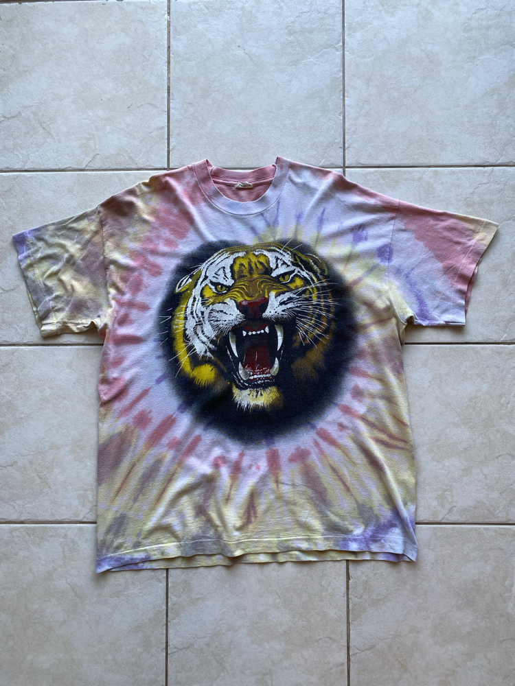 90’s Tie Dye Tiger Tee XL