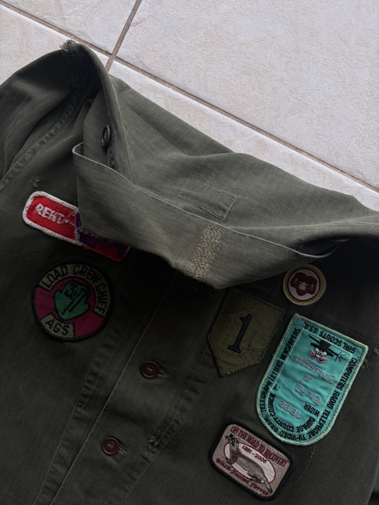 1959 Dutch Army Patch Shirt S-M