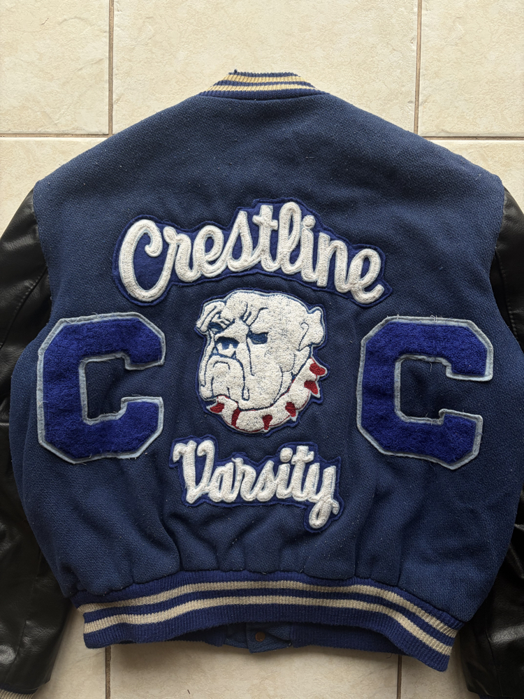 70’s Distressed DeLong Varsity Jacket S-M