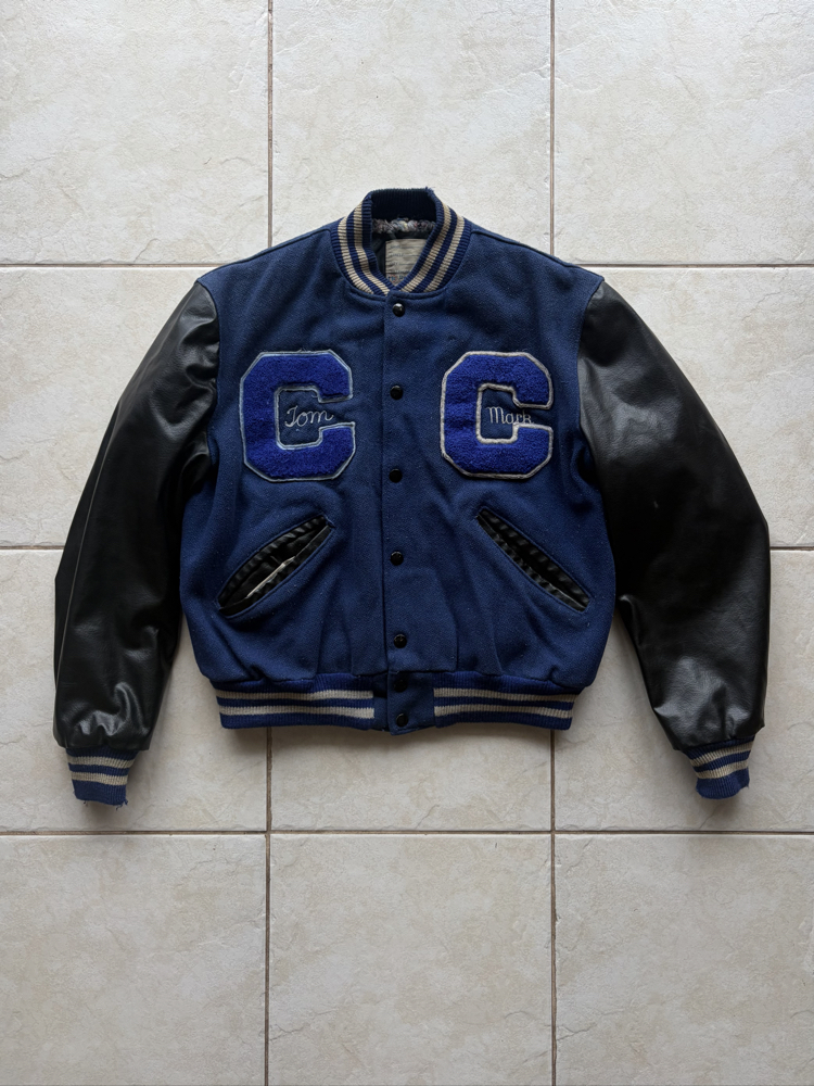 70’s Distressed DeLong Varsity Jacket S-M