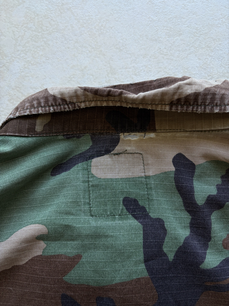 80’s US Army Woodland Camo BDU Shirt L-XL