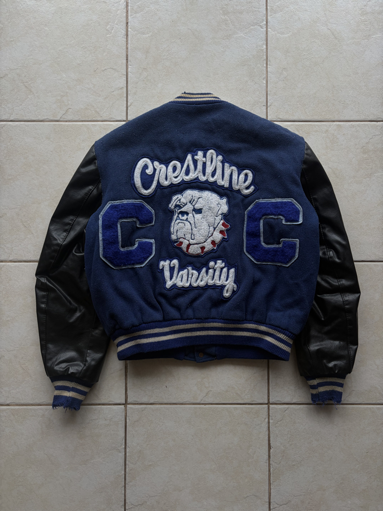 70’s Distressed DeLong Varsity Jacket S-M
