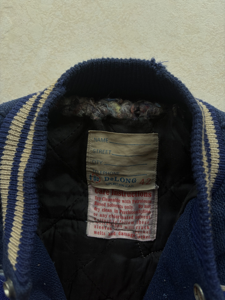 70’s Distressed DeLong Varsity Jacket S-M