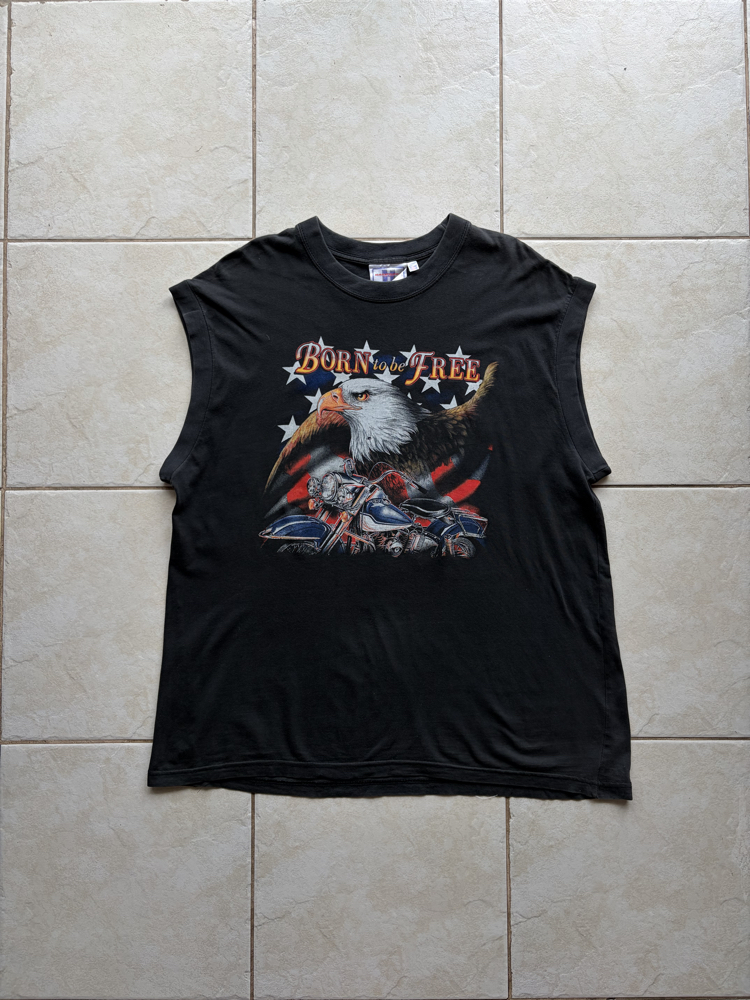 90’s Born To Be Free Chopper Tank Top XL