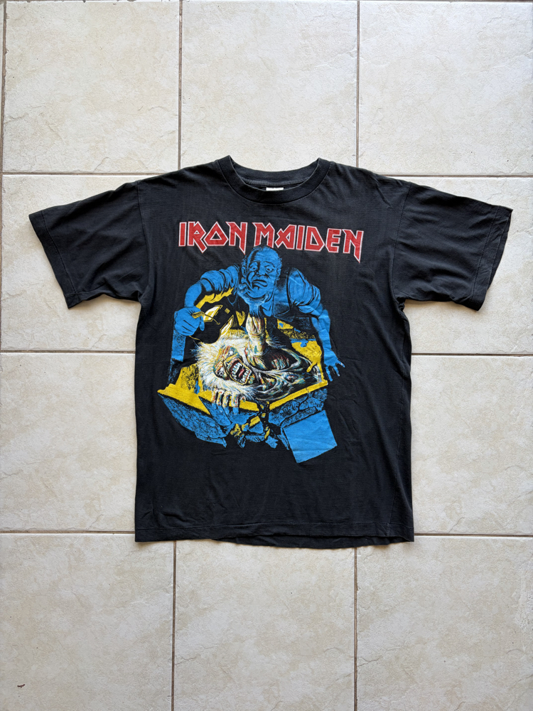 1990 Iron Maiden Euro Boot Tee Large