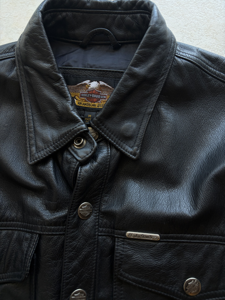 Harley Davidson Leather Shirt M-L